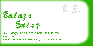 balazs enisz business card